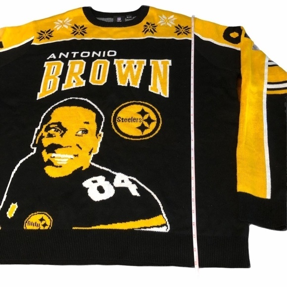 NFL TEAM APPAREL - STEELERS ANTONIO BROWN SWEATER SIZE 2XL - Picture 8 of 10